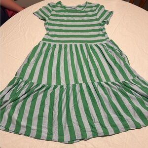 Old Navy Kids Dress with Green and light blue Stripes